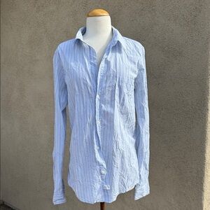 Frank & Eileen Light Blue Striped Shirt